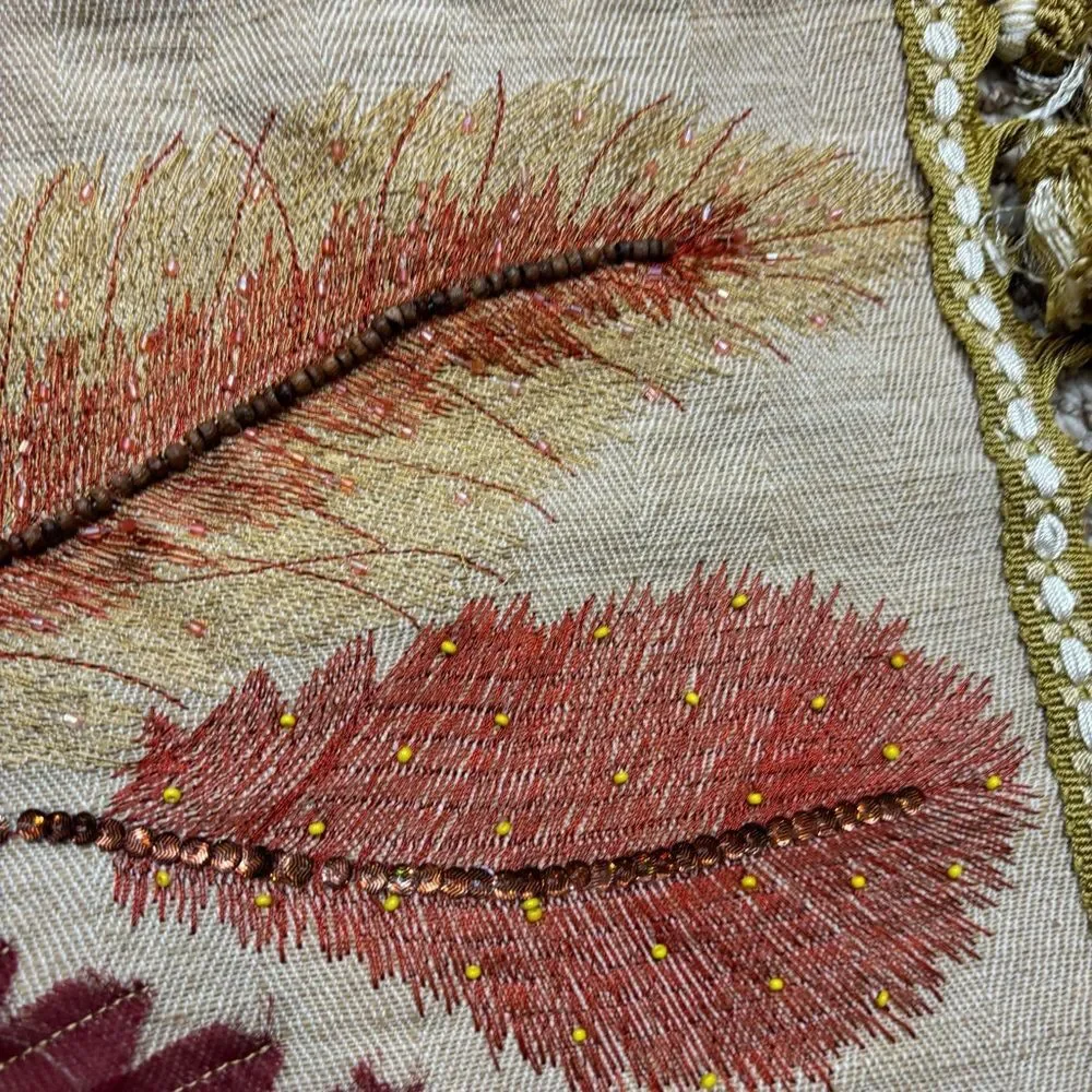 Pier 1 Imports‎ Beaded Tapestry Style Table Runner